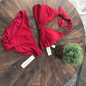 DKNY 2008 Bikini in Poppy NWT L top M bottom